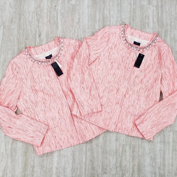 NYDJ Rhinestone Tweed Jacket NWT - Picture 2 of 6